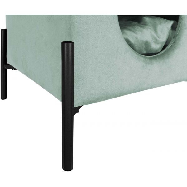Couchette avec niche pour chat en velours - 129