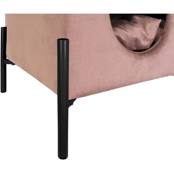 Couchette avec niche pour chat en velours - 129