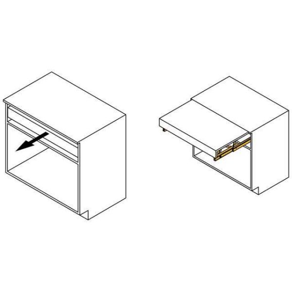 Coulisses pour table extensible et relevable Oplà Top - 529