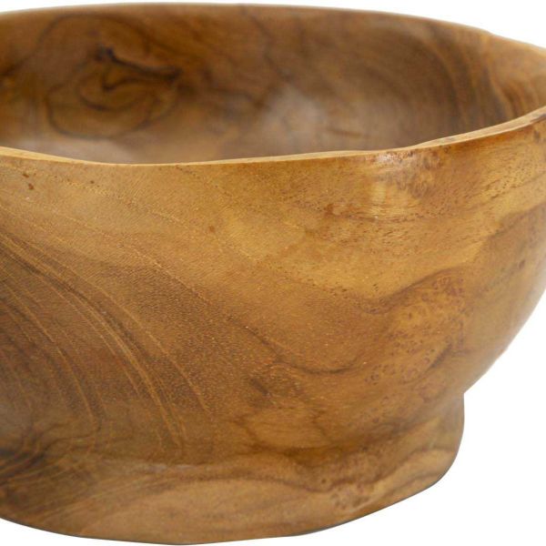Coupe ronde en teck Butot 15 x 8 cm - 5