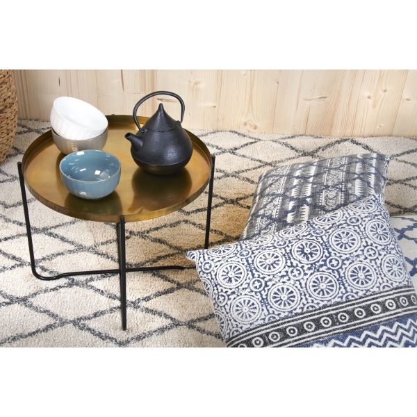 Coussin bleu et blanc en coton (Lot de 2) - 5