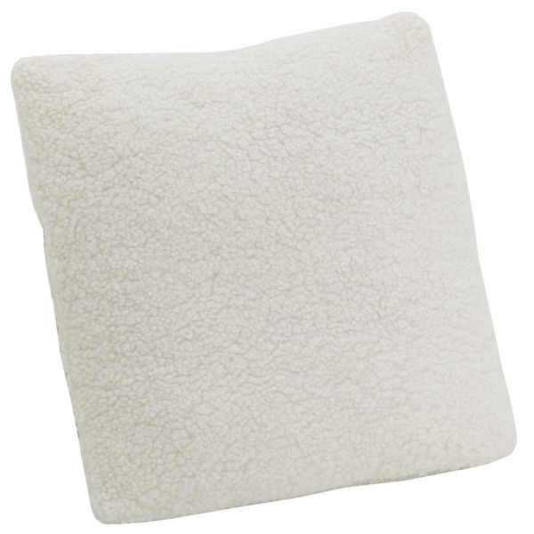 Coussin en coton bouclettes blanc 45 x 45