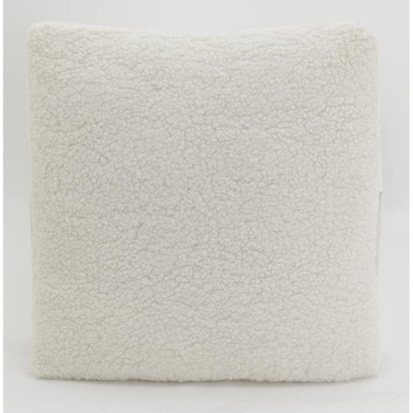 Coussin en coton bouclettes blanc 45 x 45 - AUBRY GASPARD