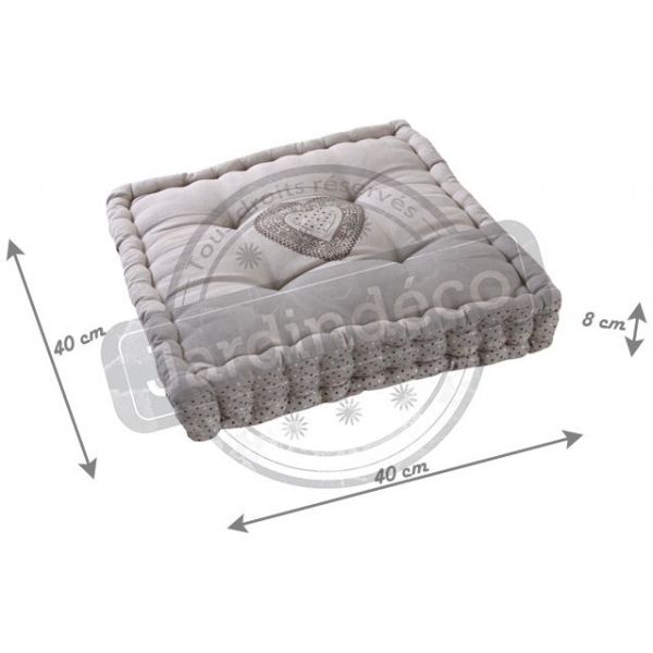 Coussin carré en coton et lin - AUBRY GASPARD