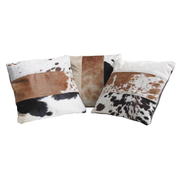 Coussin en peau de vache véritable