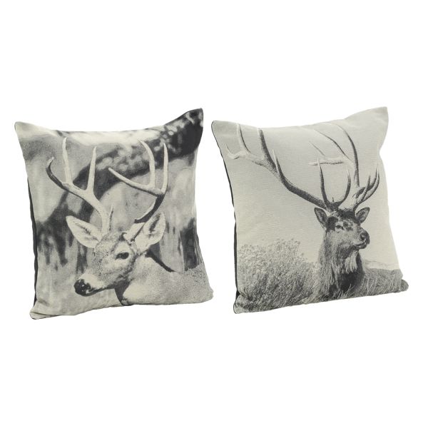 Coussin cerfs en coton (lot de 2)