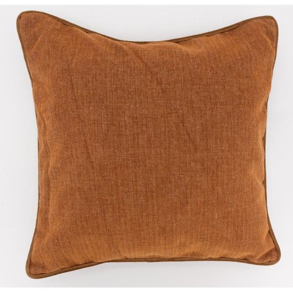 Coussin en coton velours Rouille - AUB-6830