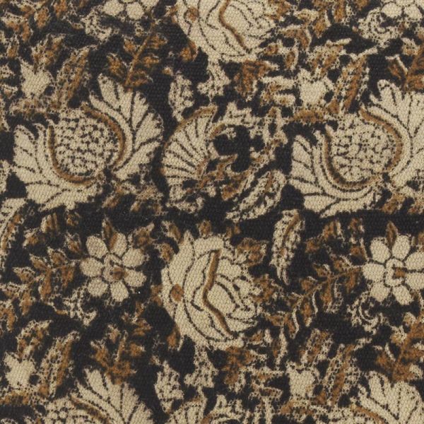 Coussin à fleurs marron - 5