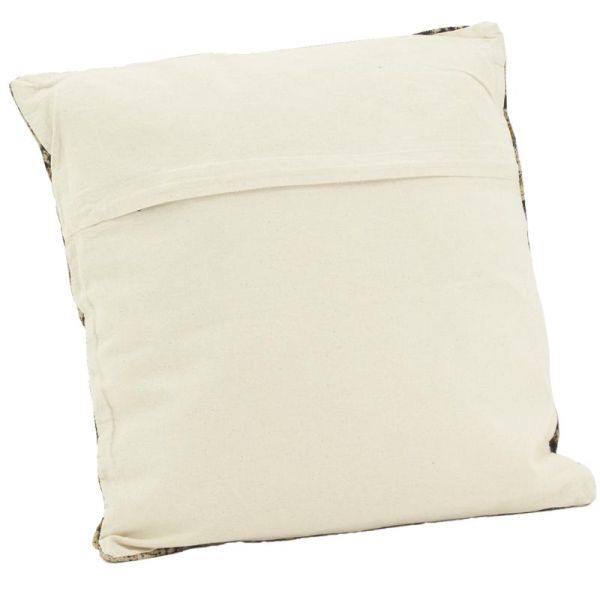 Coussin à fleurs marron - 24,90