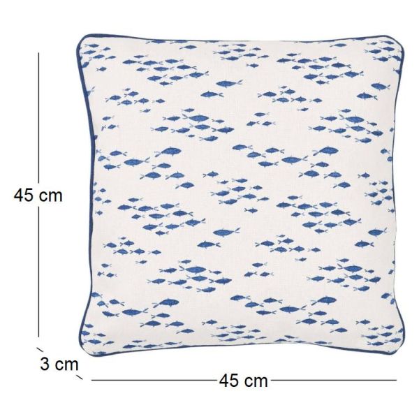 Coussin en coton Sea 45 x 45 cm - 5