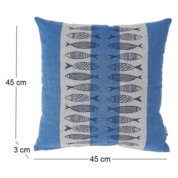 Coussin en coton Sea 45 x 45 cm - 5