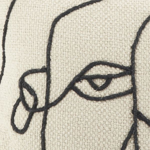 Coussin en coton Visage - AUB-4691
