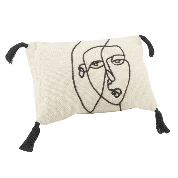 Coussin en coton abstrait - 5