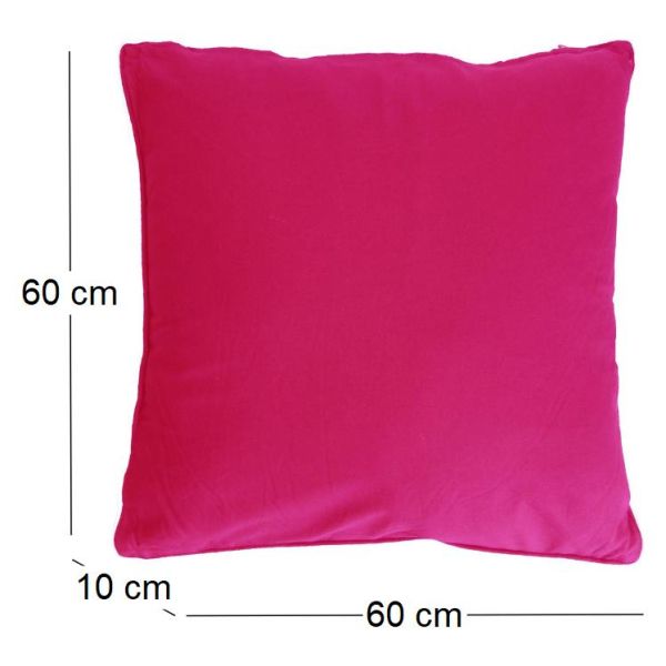 Coussin en coton coloré Salsa 60 cm - COT-0743