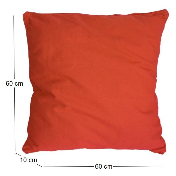 Coussin en coton coloré Salsa 60 cm - COT-0742