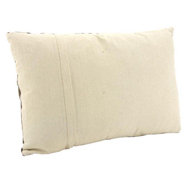 Coussin en coton kaki et cuir Etoile - AUBRY GASPARD