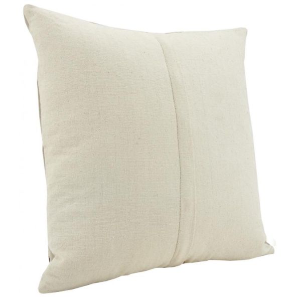 Coussin en coton beige à rivets - AUB-5740