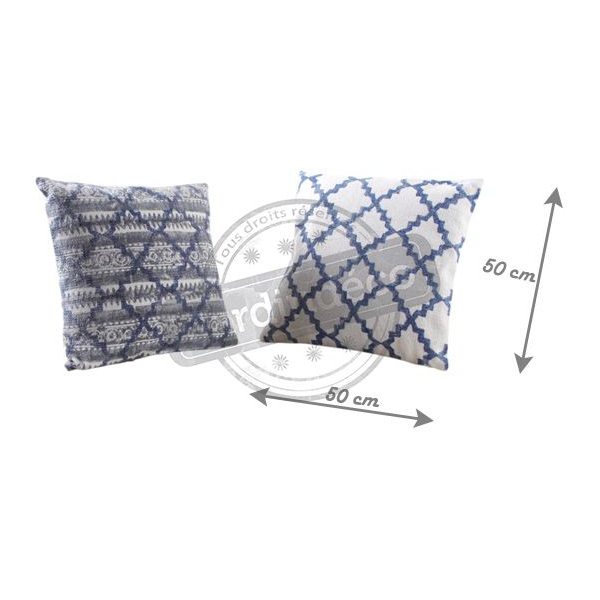 Coussin en coton déhoussable et garni - AUB-7140