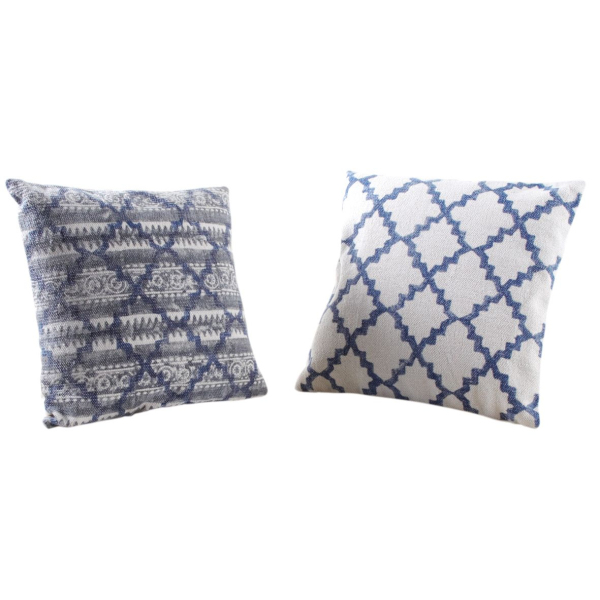 Coussin en coton déhoussable et garni