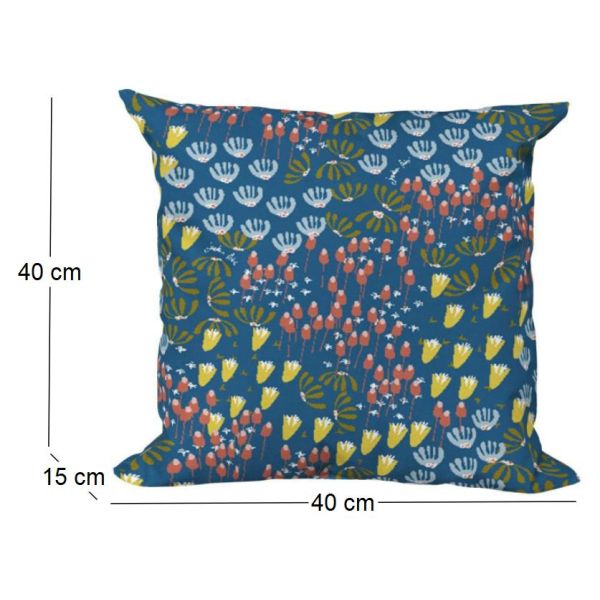 Coussin décoratif en tissu imprimé Eveil - NPC-0100