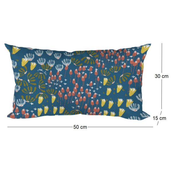 Coussin décoratif en tissu imprimé Eveil - NPC-0101