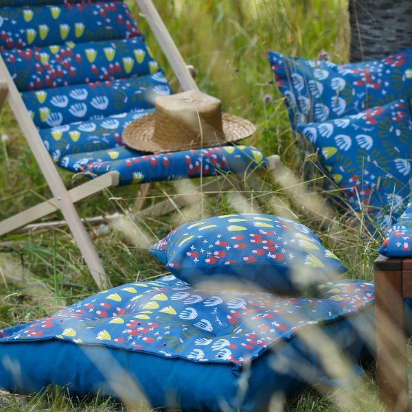 Coussin décoratif en tissu imprimé Eveil - JARDIN PRIVE