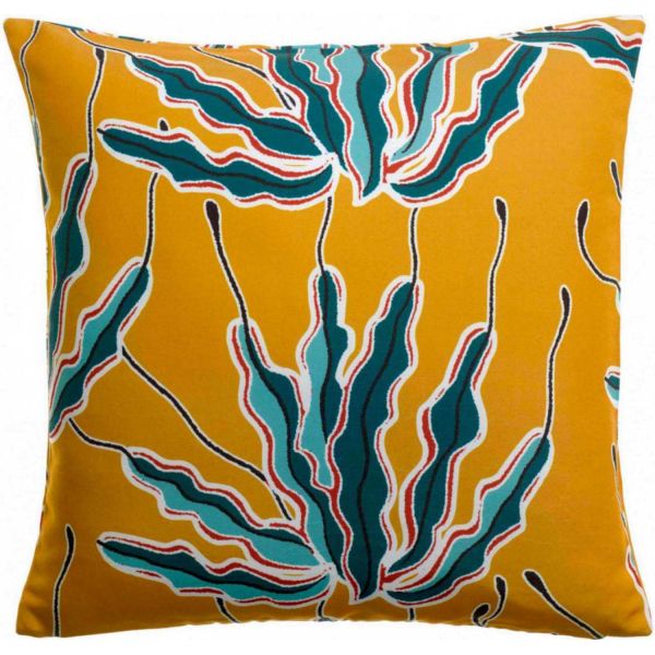 Coussin extérieur imprimé Alga Bronze