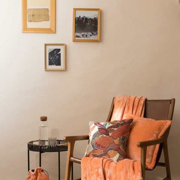 Coussin extérieur en polypropylène Dori papaye - 5