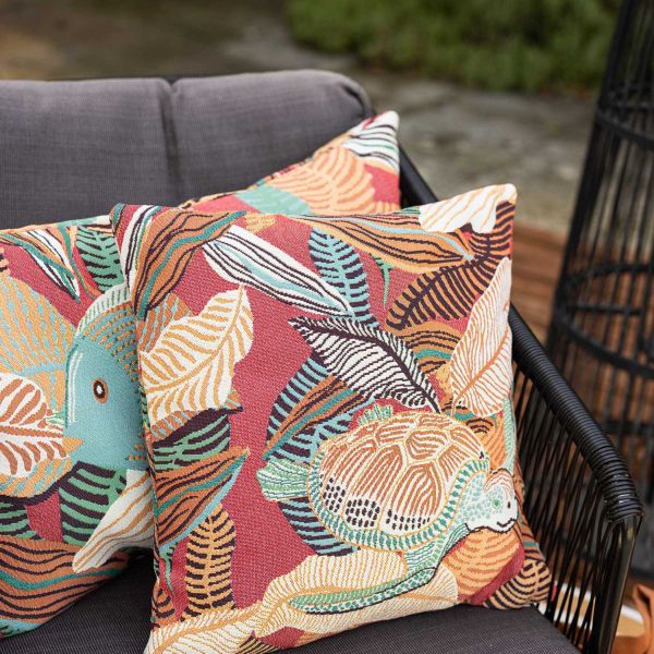 Coussin extérieur en polypropylène Dori papaye - VIVARAISE