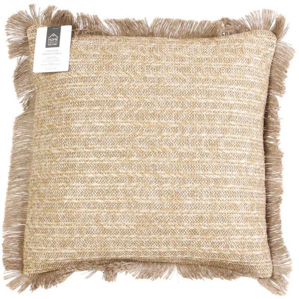 Coussin à franges en raphia 40 cm - 5