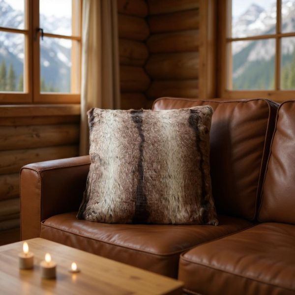 Coussin imitation fourrure 45 cm - AUBRY GASPARD