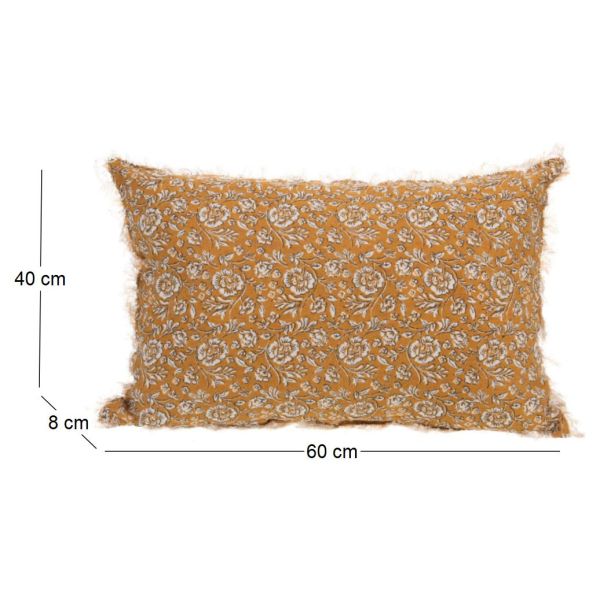 Coussin en lin à motifs Capucine 40 x 60 cm - AMA-4929