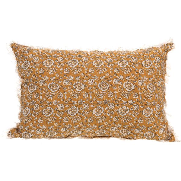 Coussin en lin à motifs Capucine 40 x 60 cm