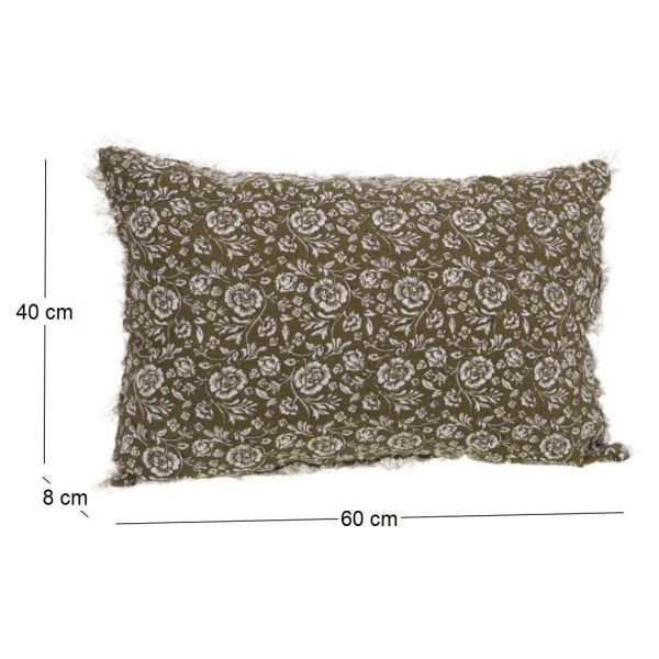 Coussin en lin à motifs Capucine 40 x 60 cm - AMA-4928