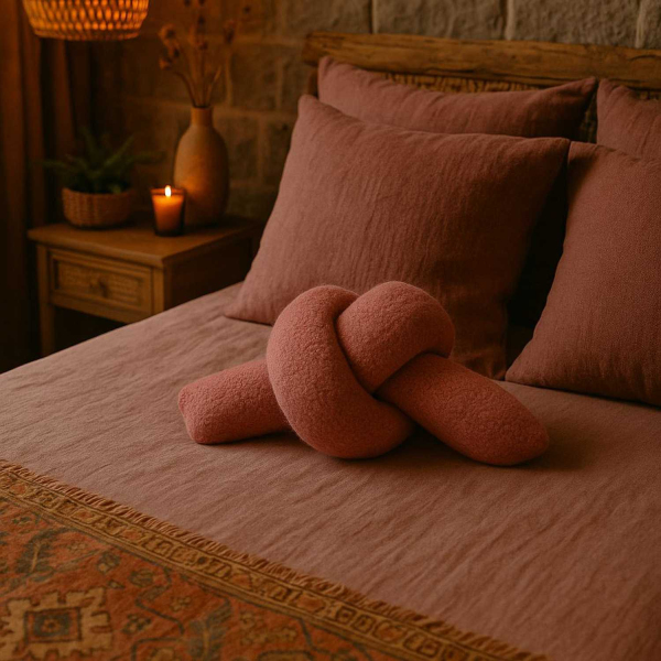 Coussin nœud en polyester Ask Dugum - 23,90