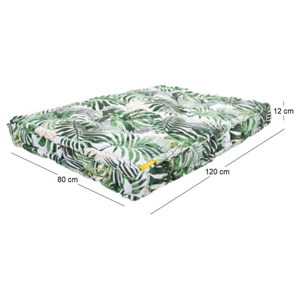 Coussin de palette en coton imprimé 120 x 80 cm - 7