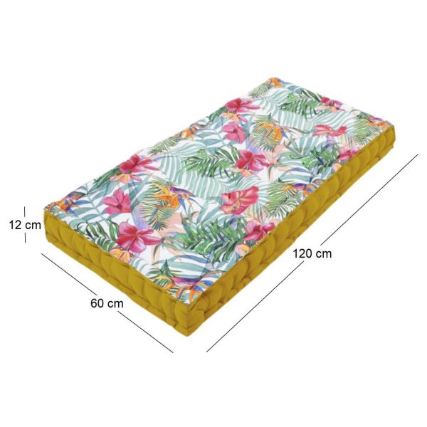 Coussin de palette en coton imprimé 120 x 60 cm - COT-0928