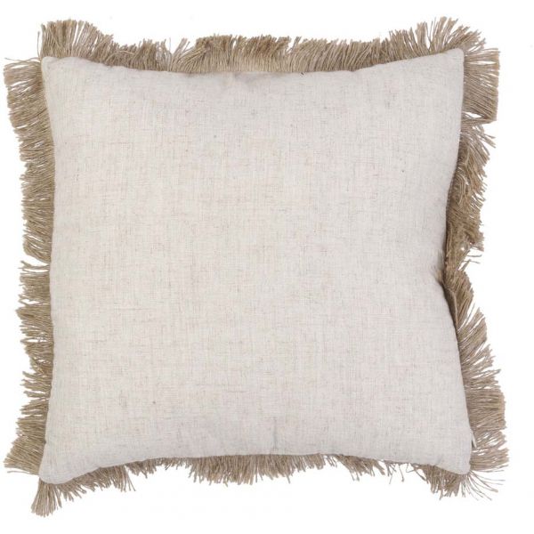 Coussin à franges en raphia 40 cm - CMP-2220