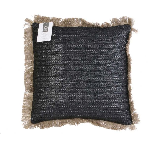 Coussin à franges en raphia 40 cm - 5