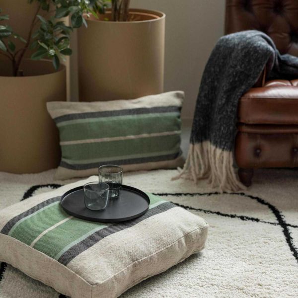 Coussin de sol  en tissu Gatsby 55 x 55 x 10 cm - VIVARAISE
