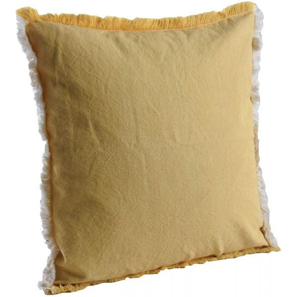 Coussin en coton avec franges
