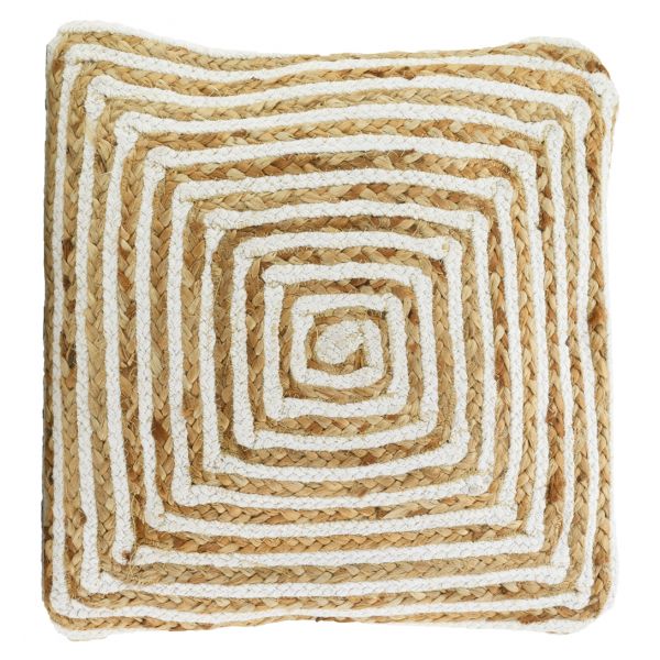 Coussins à motif en jute et coton blanc (Lot de 3) - 9