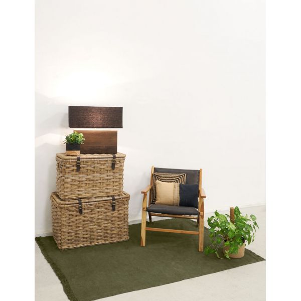 Coussins à motif en jute et coton (Lot de 3) - AUB-4451