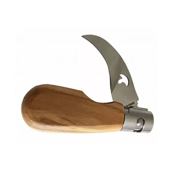 Couteau à champignon pliant manche en chêne - ROG-0119