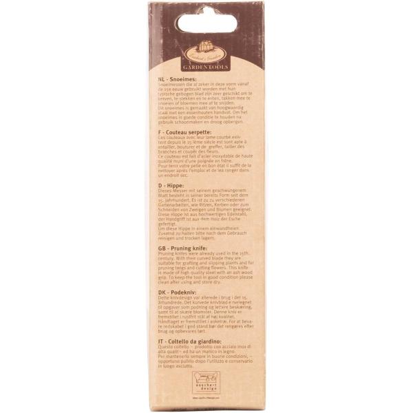Couteau serpette en acier inoxydable et bois de frêne - 8