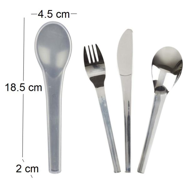 Couverts à emporter tout en un acier inoxydable - 5