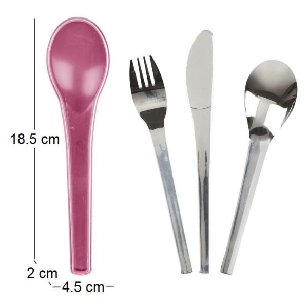 Couverts à emporter tout en un acier inoxydable - 2,83