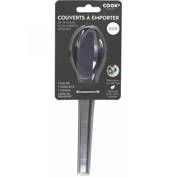 Couverts De Camping Portables 10 Pièces En Acier Inoxydable Set De