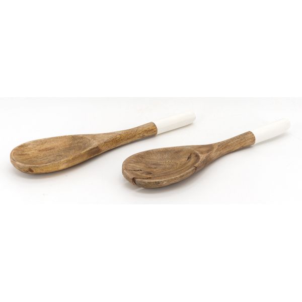 Couverts à salade en bois de manguier - 14,90