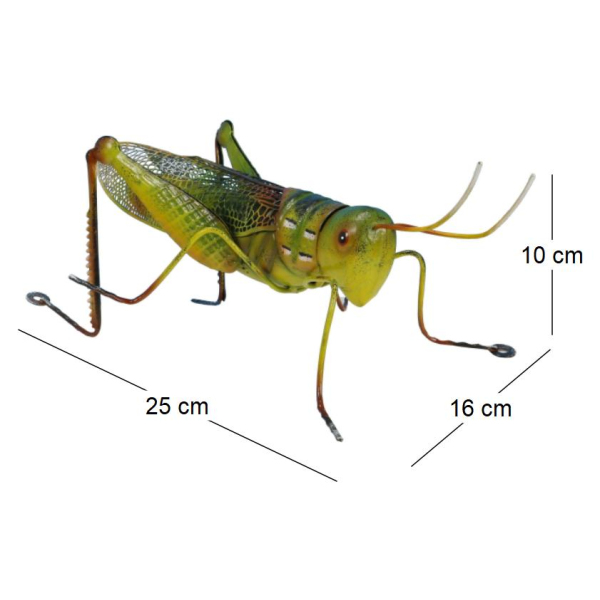 Criquet vert en métal 25 cm - 